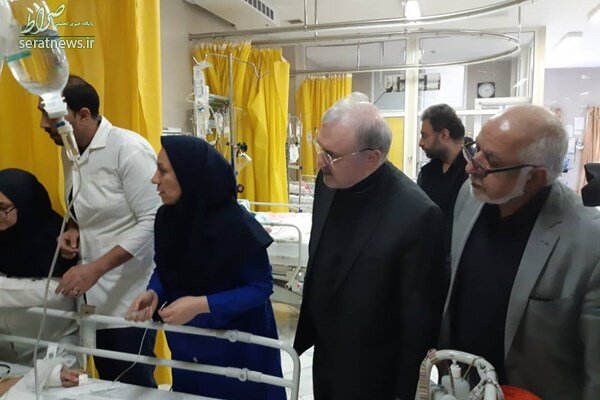 حضور وزیر بهداشت بر بالین مصدومان حادثه کرمان +تصاویر