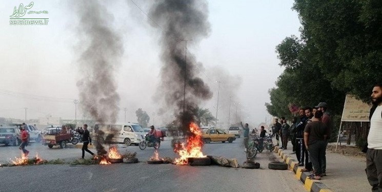 عناصر خرابکار جاده کربلا به نجف را مسدود کردند+ تصاویر