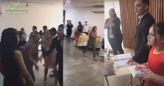 حمله زن به عروس، عروسی را به جنجال کشید!+ عکس و فیلم