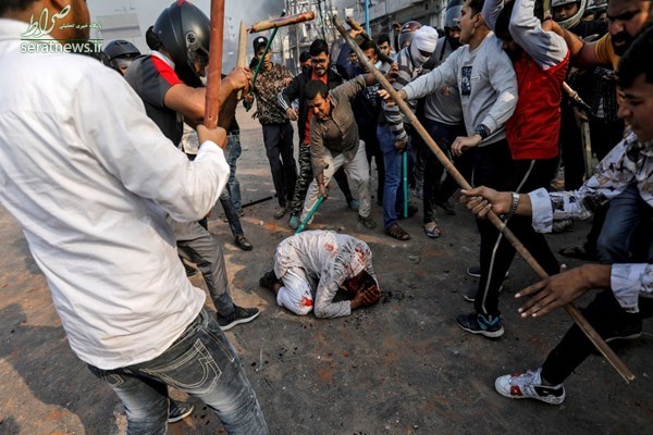 زجرکُش کردن مسلمانان به دست هندوها در دهلی‌نو +عکس