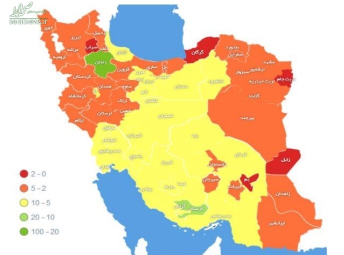 ۵۷۱۰ بهبودیافته و ۱۱۳۵ جان‌‌باخته + نمودار روند غربالگری در کشور