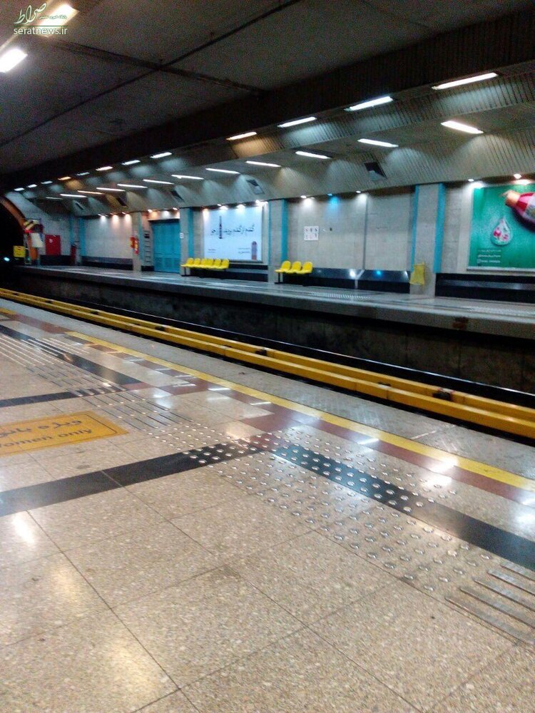 عکس/ کرونا ایستگاه‌های مترو تهران را خلوت کرد