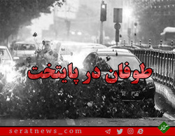 فیلم/طوفان شدید در تهران مشکل ساز شد