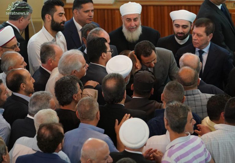 حضور بشار اسد در نماز عید فطر دمشق +تصاویر حضور بشار اسد در نماز عید فطر دمشق +تصاویر