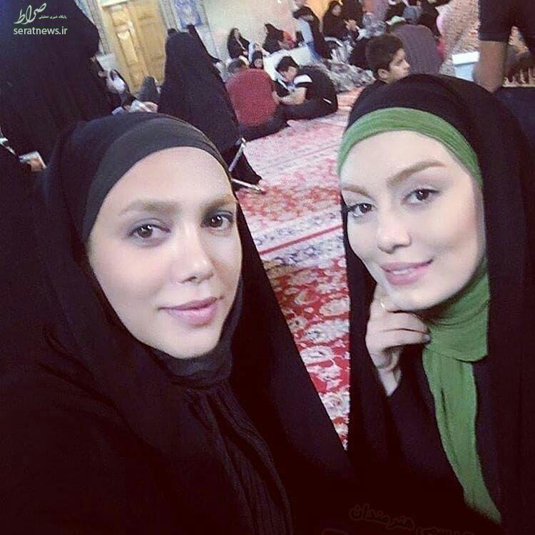 عکس/ سحر قریشی در حرم امام رضا(ع)