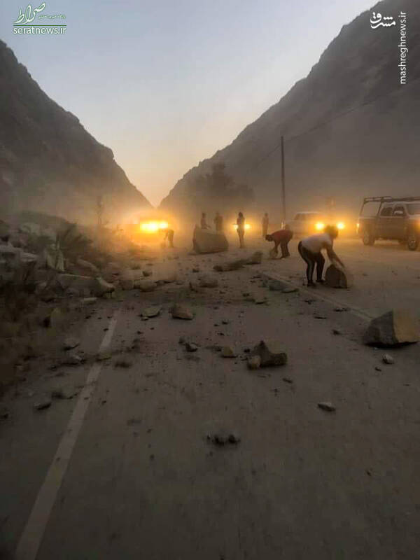 عکس/ ریزش کوه در پی وقوع زلزله در کالیفرنیا