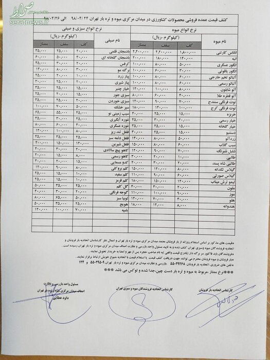 قیمت لیمو نصف شد +جدول قیمت