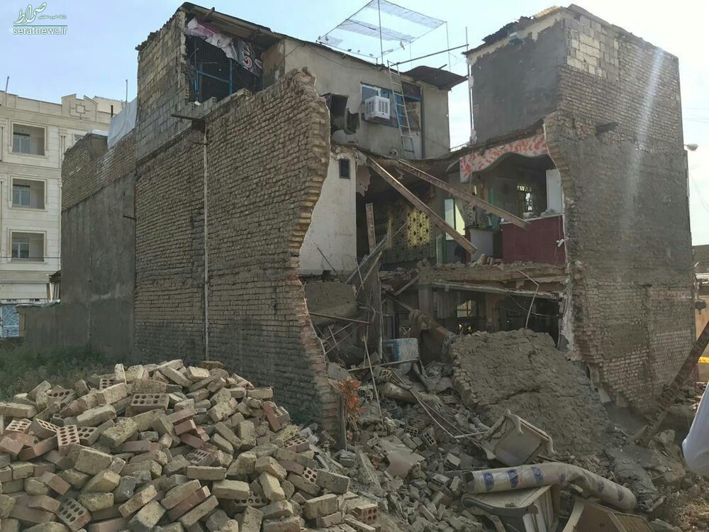 تخریب منزل مسکونی در غرب تهران  + عکس