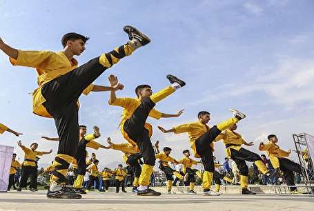 تصاویر/ همایش روز جهانی ووشو در میدان آزادی