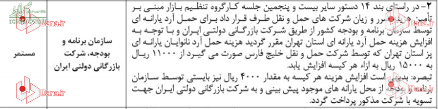 نانوایی های تهران در آستانه تعطیل شدن +سند