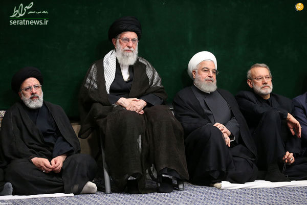 عکس/ روحانی، لاریجانی و رئیسی در کنار رهبر انقلاب