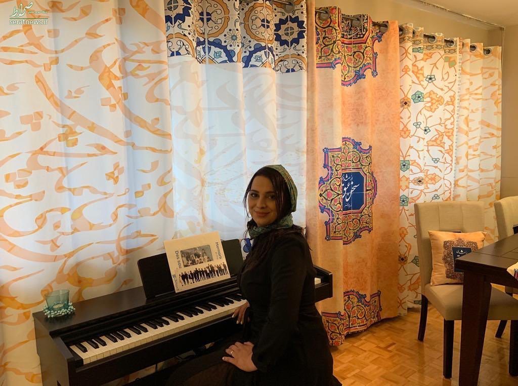 عکس/ ژست بازیگر زن در کنار پیانو