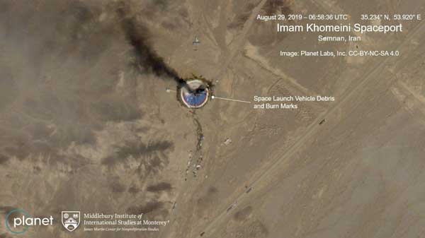 انفجار موشک ماهواره‌بر در پایگاه فضایی ایران؟! +تصاویر