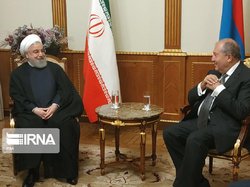 روحانی با رییس جمهوری ارمنستان دیدار کرد