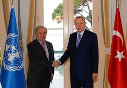 اردوغان با دبیرکل سازمان ملل دیدار کرد