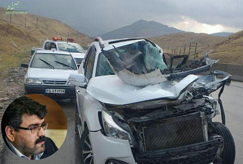 عکس/ خودروی شهردار قصرشیرین پس از تصادف
