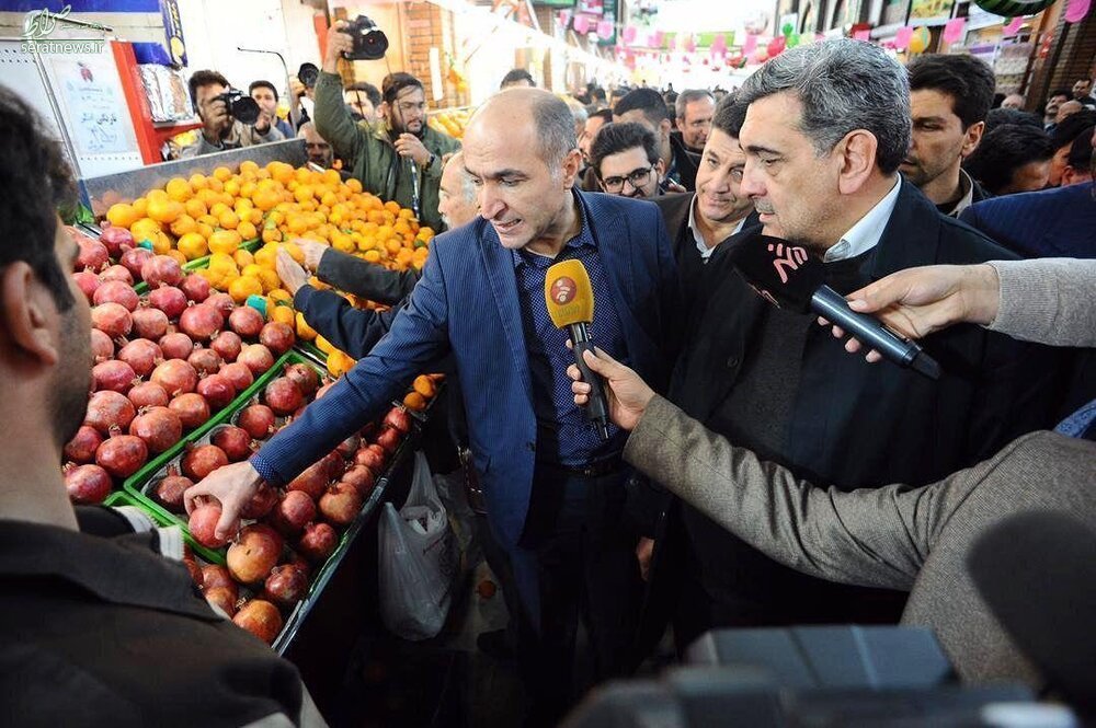 عکس/ شهردار تهران در بازار میوه و تره‎‌بار