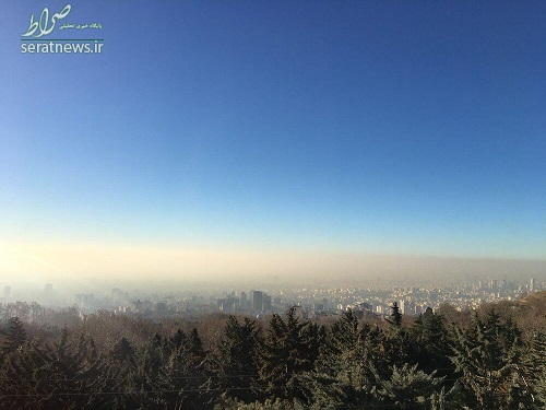 عکس/ وضعیت آلودگی هوای تهران در روزجمعه