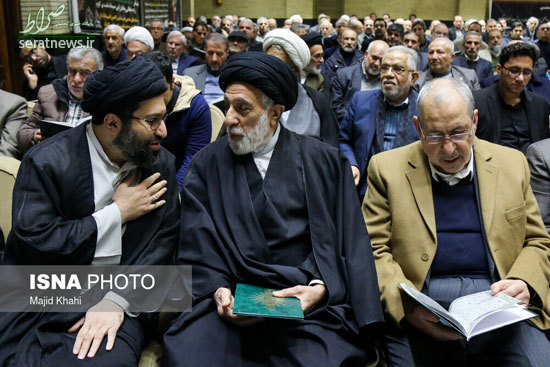 تصاویر/فرزندان رهبر انقلاب در مراسم ختم عضو مجلس خبرگان