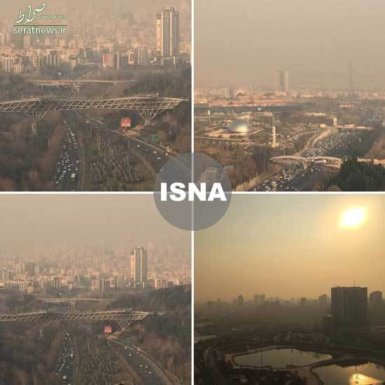 عکس/ آلودگی هوای تهران از فراز بام استانداری