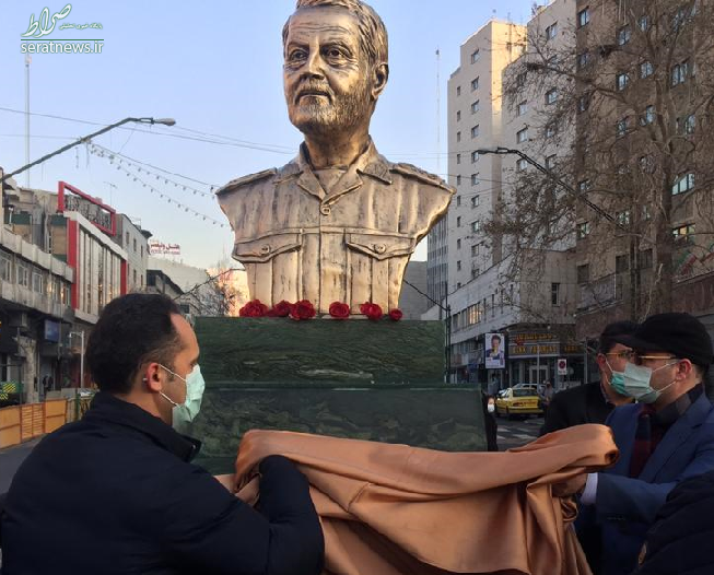 سردیس شهید سپهبد سلیمانی در میدان ولی عصر (عج) نصب شد+ عکس سردیس شهید سپهبد سلیمانی در میدان ولی عصر (عج) نصب شد+ عکس
