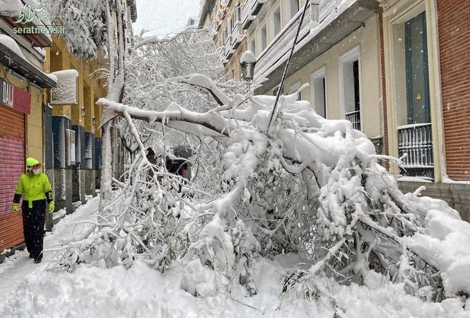 اسپانیا با سنگین‌ترین بارش برف ۵۰ سال اخیر مواجه شد