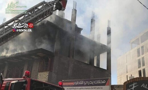عکس/ آتش‌سوزی در خیابان‌های نزدیک به حرم امام حسین(ع)