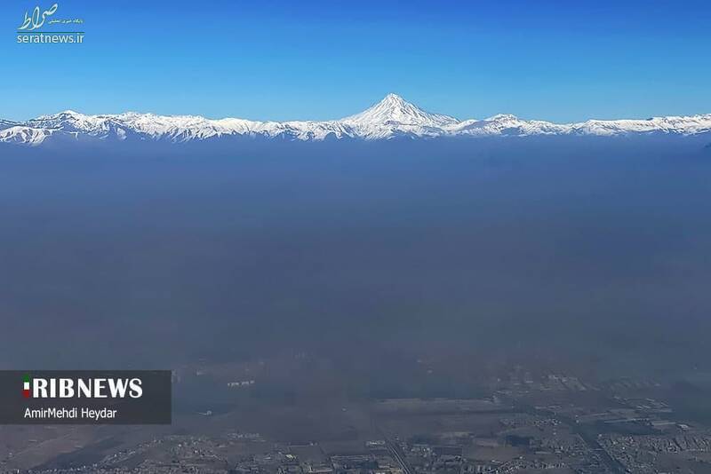 عکس/ دماوند و آلودگی وحشتناک هوای تهران در یک قاب!