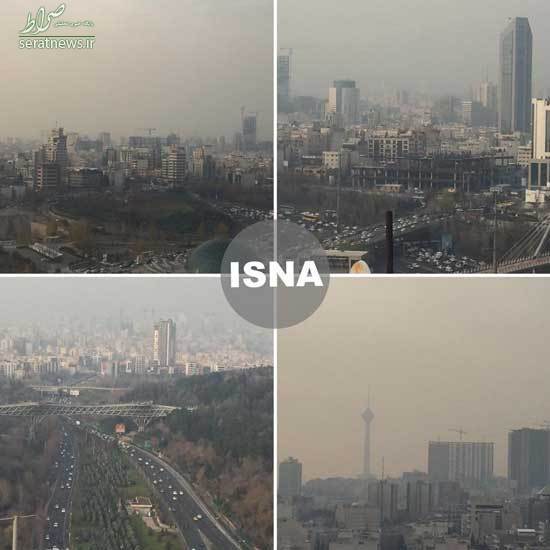 عکس/ تصاویری از آلودگی هوای تهران در عصر امروز