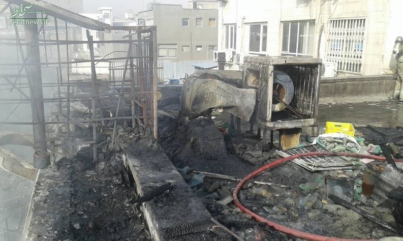 آتش‌سوزی گسترده در باغ سپه‌سالار + تصاویر