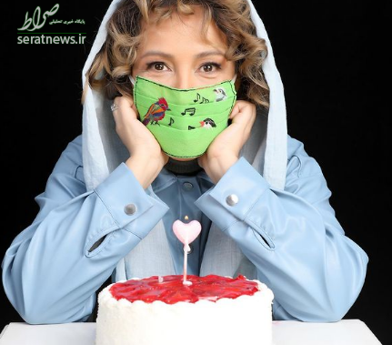 عکس/ ماسک دست ساز پانته آ بهرام در روز تولدش