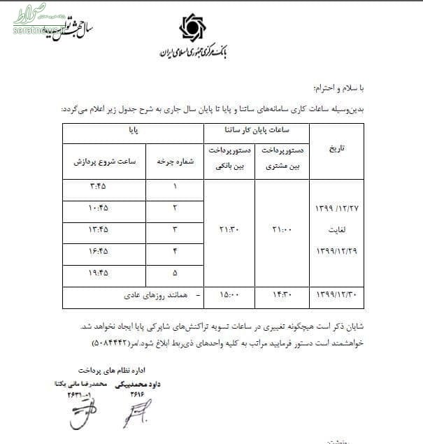 ساعات کاری ساعات کاری