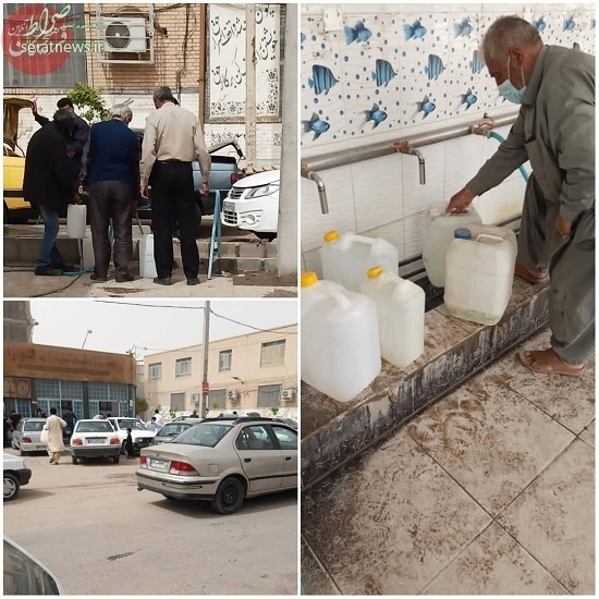 عکس/ پس از صف مرغ و روغن؛ صف آب هم درست شد!