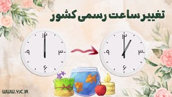 ساعت رسمی کشور یکم فروردین یک ساعت جلو کشیده می‌شود