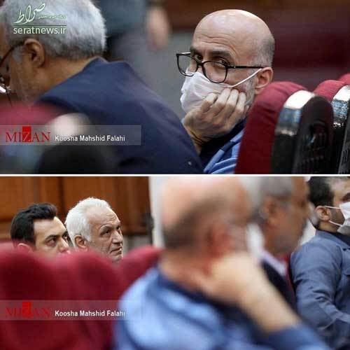 عکس/ نگاه اکبر طبری به فرهاد مشایخ در جلسه دادگاه