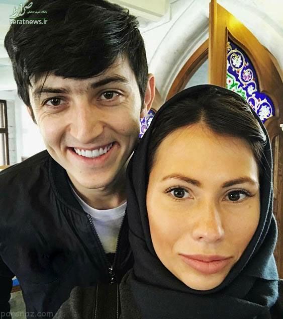 عکس/ سلفی لژیونر ایرانی با خانم مجری خارجی در یک مسجد!