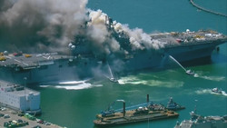 بیانیه نیروی دریایی آمریکا درباره انفجار ناو آمریکایی