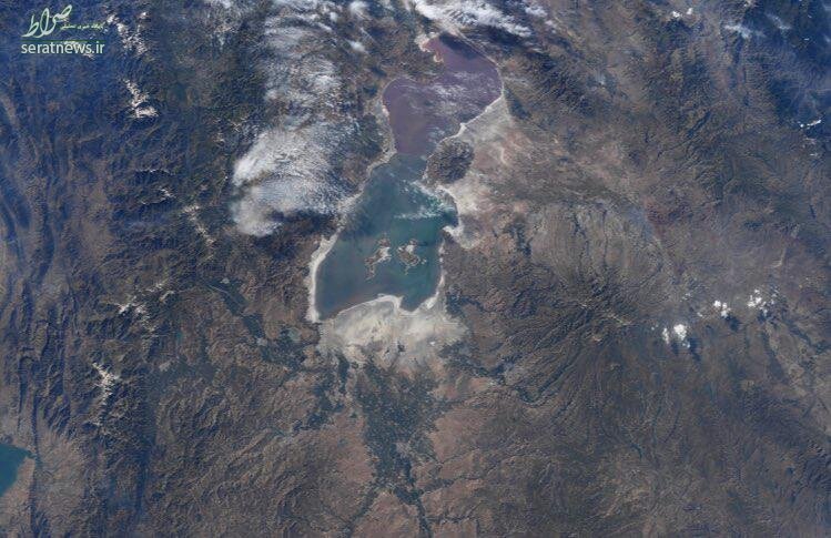 عکس/ دریاچه ارومیه⁩ از چشم انداز ایستگاه فضایی