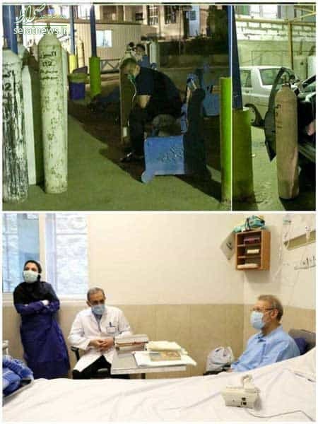 عکس/ ماجرای اعتراض به عکس لاریجانی در بیمارستان