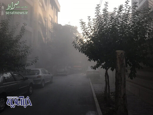 عکس/ آتش گرفتن خودرو ال ۹۰ در خیابان لارستانِ تهران