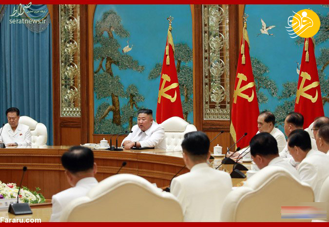 عکس/ جلسه اضطراری رهبر کره شمالی درباره کرونا