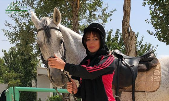 استایل «شراره رخام» هنگام اسب سواری/ عکس