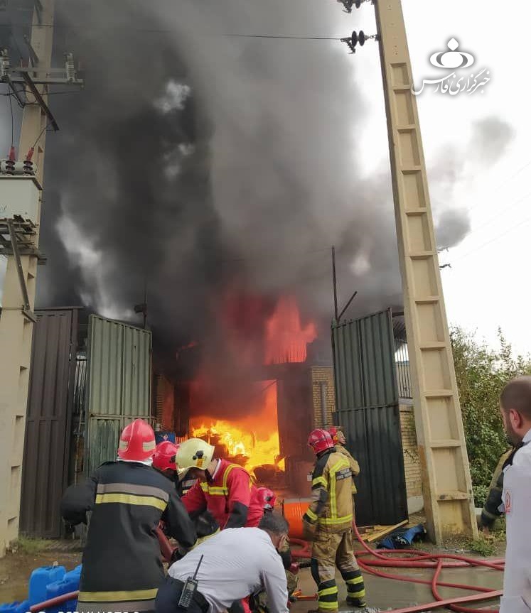 انفجار و آتش‌سوزی در مجتمع صنعتی خدماتی اسلامشهر