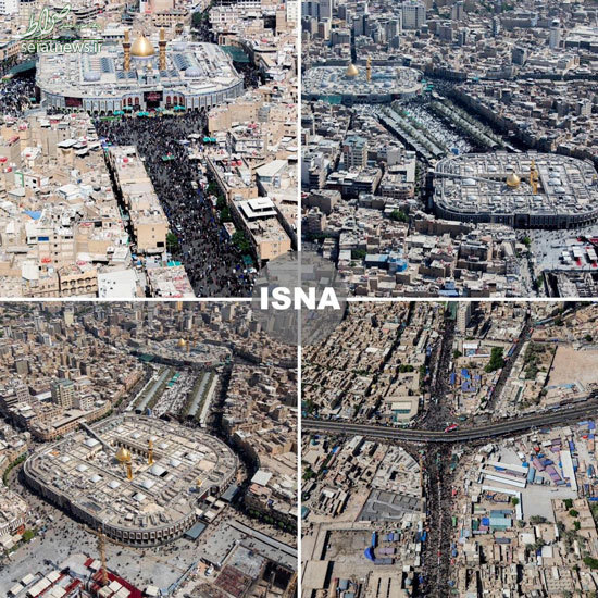 عکس/ تصاویر هوایی از کربلا دو روز مانده تا اربعین