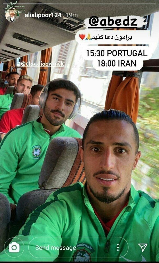 عکس/ سلفی ایرانی در اتوبوس پرتغالی