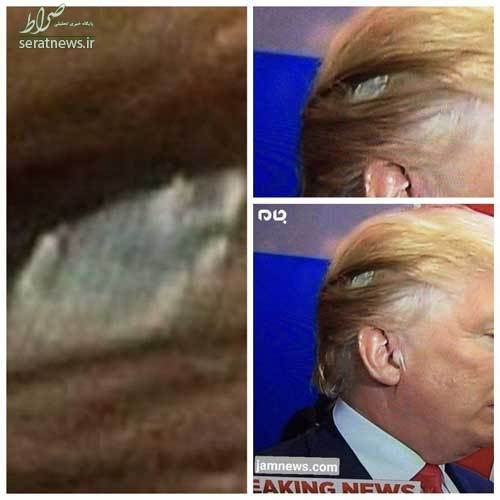 عکس/ شیء عجیب بین مو‌های ترامپ در مناظره امروز