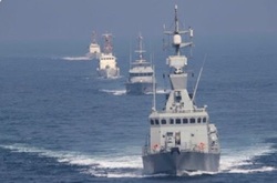 رزمایش مشترک دریایی کویت و آمریکا در خلیج فارس