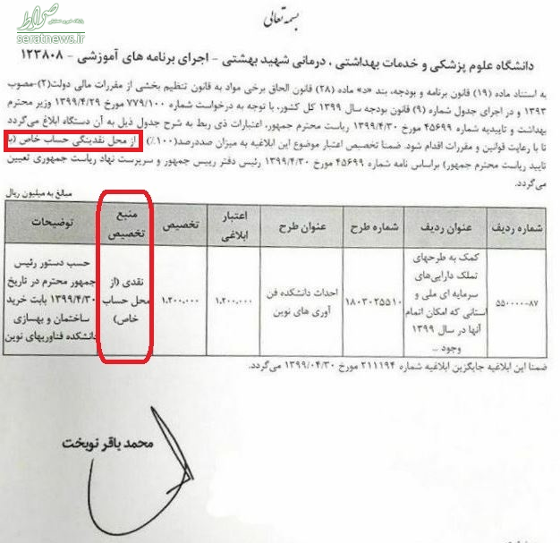 سازمان برنامه و بودجه حساب خاص را سانسور کرد