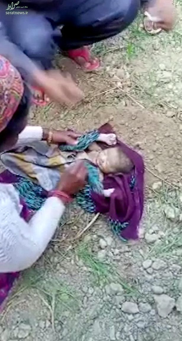 نجات نوزاد دفن شده در مزرعه در حال شخم