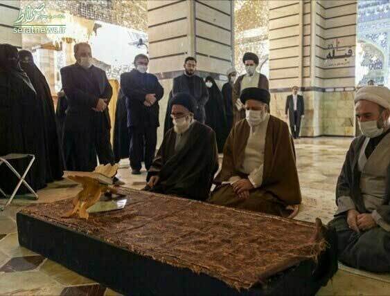 رئیس قوه قضاییه بر سر مزار آیتالله یزدی+عکس رئیس قوه قضاییه بر سر مزار آیتالله یزدی+عکس